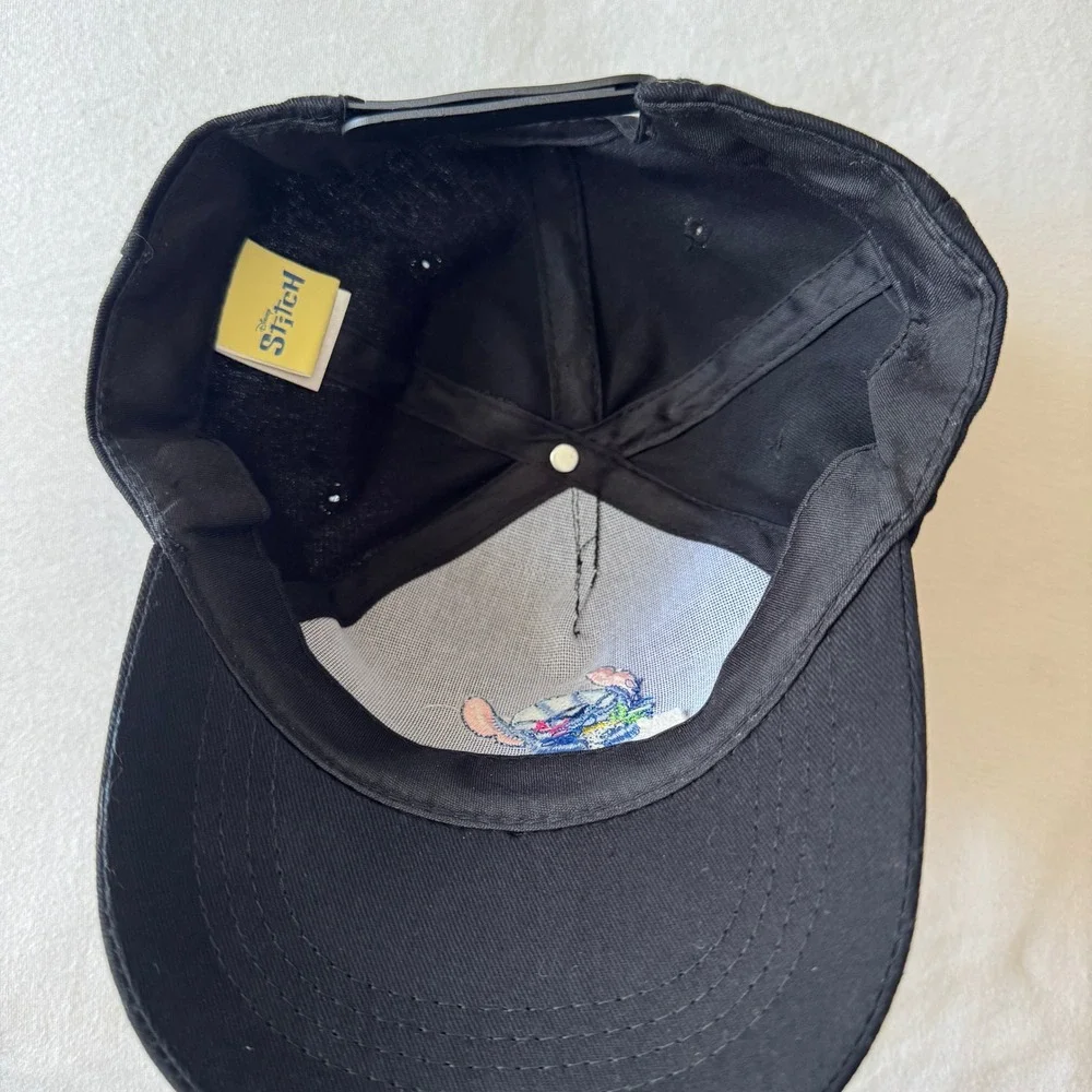 Kids Disney Stitch Pineapple Embroidered Black Baseball Cap Snapback Hat OSFM